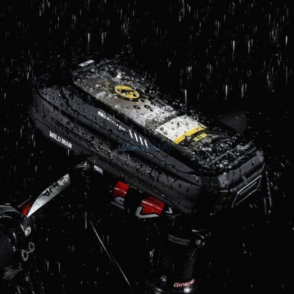 Geantă de călătorie WILDMAN pentru ghidon de bicicletă cu fermoar 0,5L (4"- 7") X3 negru