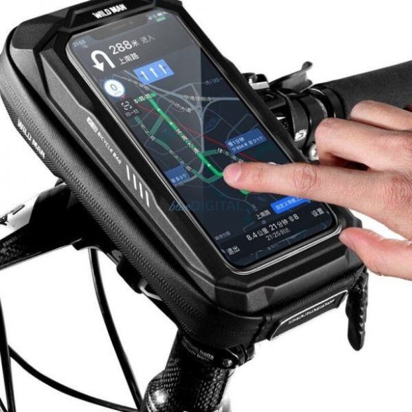 Geantă de călătorie WILDMAN pentru ghidon de bicicletă cu fermoar 0,5L (4"- 7") X3 negru