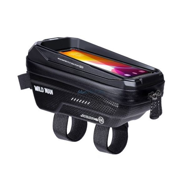 Geantă de călătorie WILDMAN pentru cadru de bicicletă cu fermoar 1,2L (4"- 7") MS66 negru