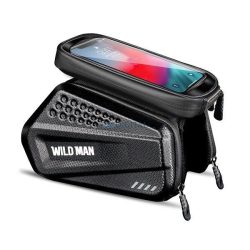   Geantă de călătorie WILDMAN pentru cadru de bicicletă cu fermoar 1,2L (4"-7") ES6 negru