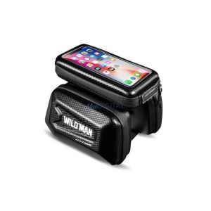 Geantă de călătorie WILDMAN pentru cadru de bicicletă cu fermoar 1,2L (4"-7") E6S negru