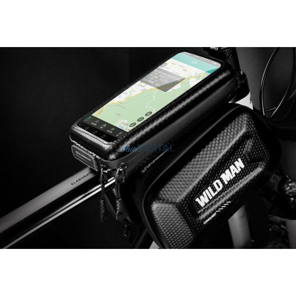 Geantă de călătorie WILDMAN pentru cadru de bicicletă cu fermoar 1,2L (4"-7") E6S negru