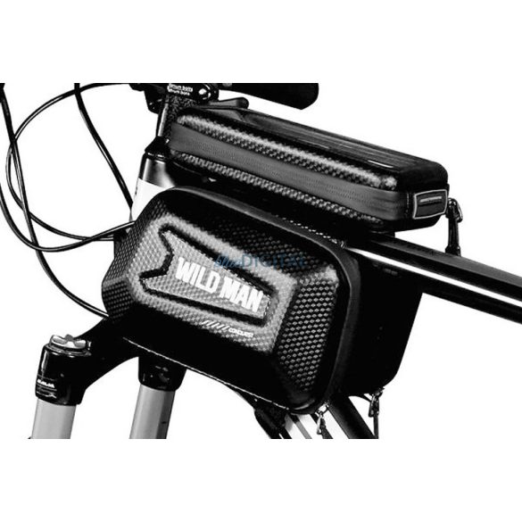 Geantă de călătorie WILDMAN pentru cadru de bicicletă cu fermoar 1,2L (4"-7") E6S negru
