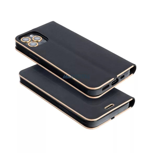 HUSĂ! - Carcasă de carte LUNA GOLD iPhone Air - negru