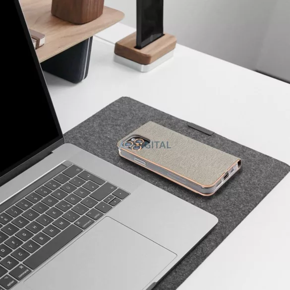HUSĂ! - Carcasă de carte LUNA GOLD pentru iPhone Air - argintiu