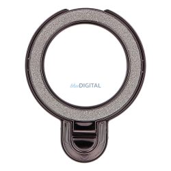 Suport telefon CIRCLE GLITTER - stick-on - negru