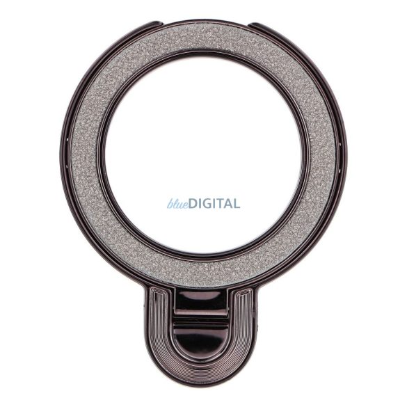 Suport telefon CIRCLE GLITTER - stick-on - negru