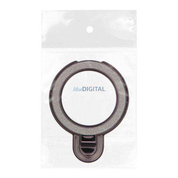 Suport telefon CIRCLE GLITTER - stick-on - negru