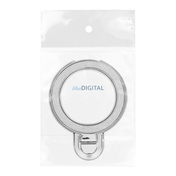 Suport telefon CIRCLE GLITTER - stick-on - argintiu