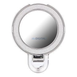 Suport telefon CIRCLE MIRROR - stick-on - argintiu