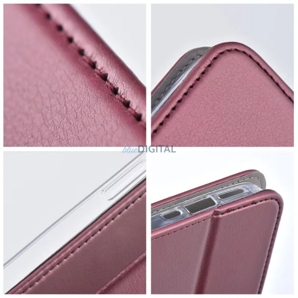 HUSĂ! - Carcasă de carte SMART MAGNETO Motorola Edge 60 Pro - burgundy