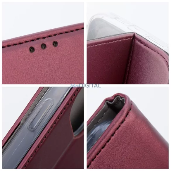 HUSĂ! - Carcasă de carte SMART MAGNETO Motorola Edge 60 Pro - burgundy