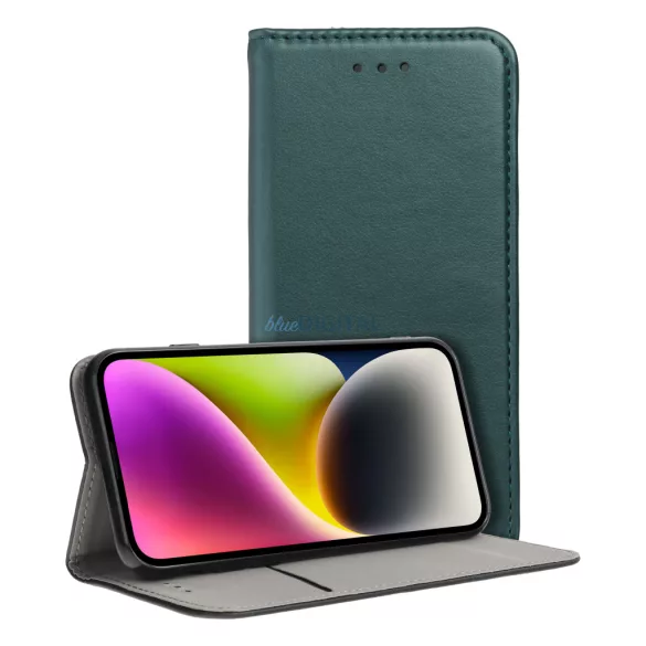 HUSĂ! - Carcasă de carte SMART MAGNETO Motorola Moto G56 - verde închis
