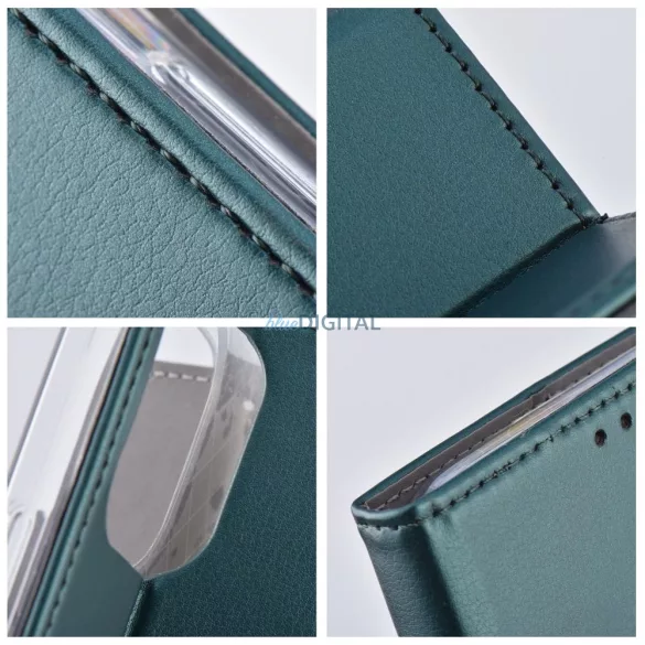 HUSĂ! - Carcasă de carte SMART MAGNETO Motorola Moto G56 - verde închis
