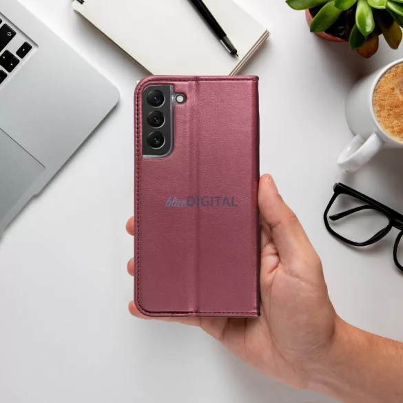 HUSĂ! - Carcasă carte SMART MAGNETO Motorola Moto G56 - burgundy