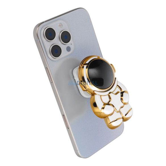 Suport pentru telefon ASTRONAUT - clip-on - alb