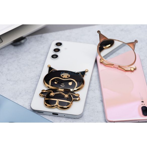 Suport pentru telefon DOLL - clip-on - czarny