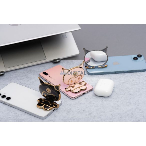 Suport pentru telefon DOLL - clip-on - czarny