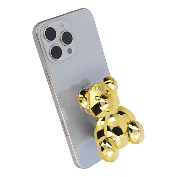 Suport telefon BEAR - stick-on - auriu