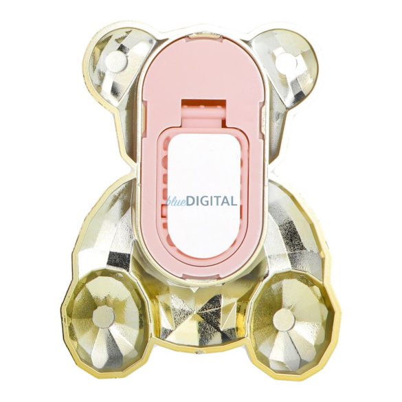 Suport telefon BEAR - stick-on - auriu
