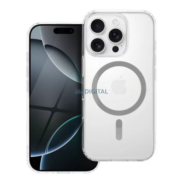 HUSĂ! - Husă compatibilă Drop Glue Colorful Ring MagSafe pentru iPhone Air - gri