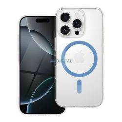   HUSĂ! - Husă compatibilă Drop Glue Colorful Ring MagSafe pentru iPhone Air - albastru deschis