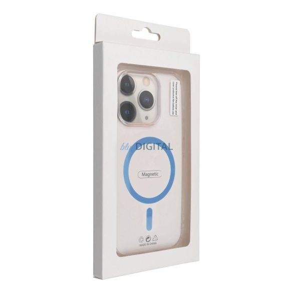 HUSĂ! - Husă compatibilă Drop Glue Colorful Ring MagSafe pentru iPhone Air - albastru deschis