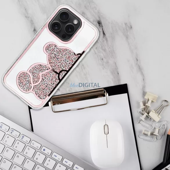 HUSĂ! - Husă TEDDY BEAR pentru iPhone 17 - roz
