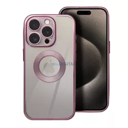 HUSĂ! - Carcasă GLAM pentru iPhone 17 - roz transparent