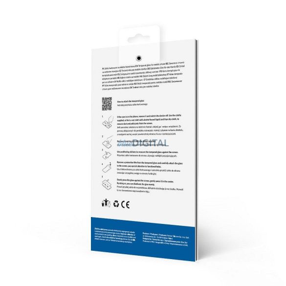 Sticlă temperată oleofobă 5D Blue Star cu finisaj negru pentru iPhone Air