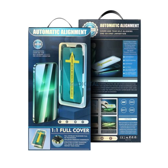 Sticlă călită 5D cu aplicator cu margini negre pentru iPhone Air