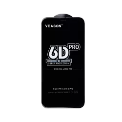   Veason 6D Pro Privacy anti-reflexie oleofobic din sticlă temperată cu finisaj negru pentru iPhone Air