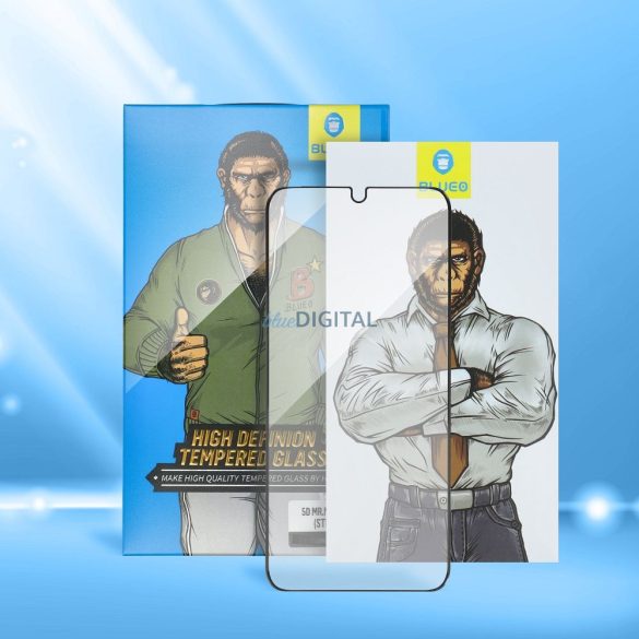 BlueO Mr. Monkey Glass Sticlă temperată puternică HD cu finisaj negru pentru iPhone Air