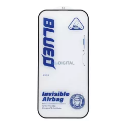   BlueO Mr. Monkey Glass Airbag Sticlă temperată anti-rupere cu finisaj negru pentru iPhone 17 Pro Max