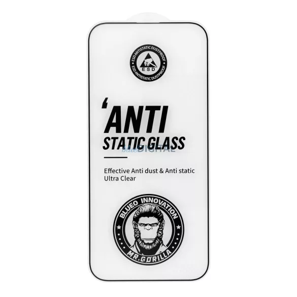 BlueO Mr. Monkey Glass Sticlă temperată puternică HD cu finisaj negru pentru iPhone 17 Pro Max