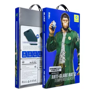 BlueO Mr. Monkey Glass Sticlă temperată puternică mată cu finisaj negru pentru iPhone Air