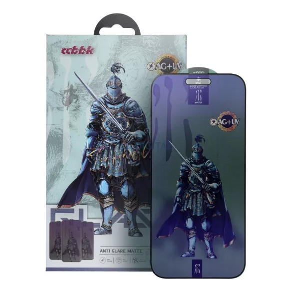 OG Shuijia Glass 6D anti-reflexie filtru de lumină albastră sticlă temperată mată cu margine neagră pentru iPhone 17 Pro