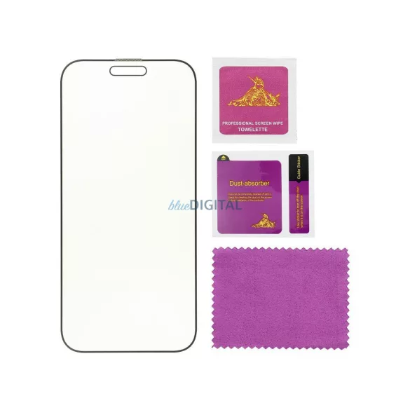 OG Shuijia Glass 6D anti-reflexie filtru de lumină albastră sticlă temperată mată cu margine neagră pentru iPhone 17 Pro