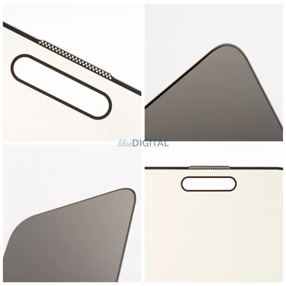 OG Shuijia Glass 6D anti-reflexie filtru de lumină albastră sticlă temperată mată cu margine neagră pentru iPhone 17 Pro