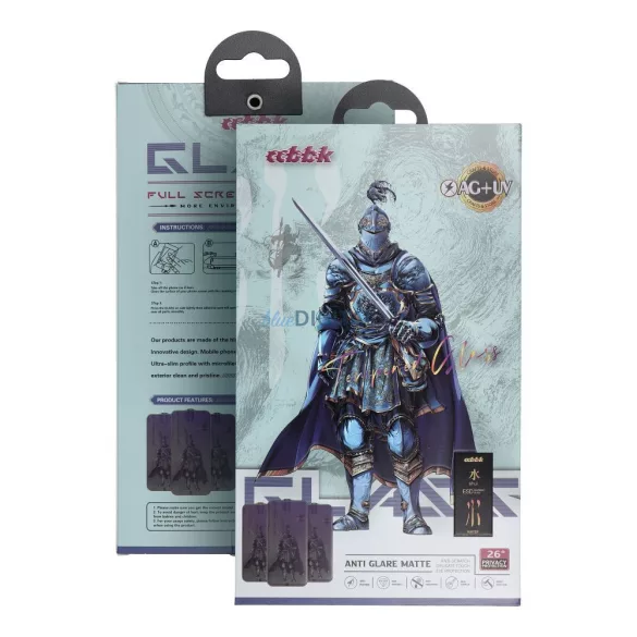 OG Shuijia Glass 6D anti-reflexie filtru de lumină albastră sticlă temperată mată cu margine neagră pentru iPhone 17 Pro
