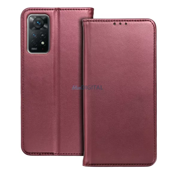HUSĂ! - SMART MAGNETO carte caz Xiaomi Redmi 15C 4G - burgundy