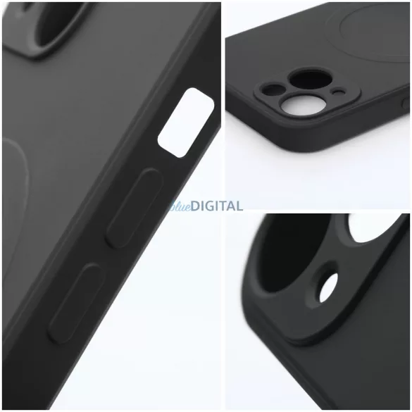HUSĂ! - SILICONE MAG COVER caz compatibil cu MagSafe pentru XIAOMI Redmi 15C negru