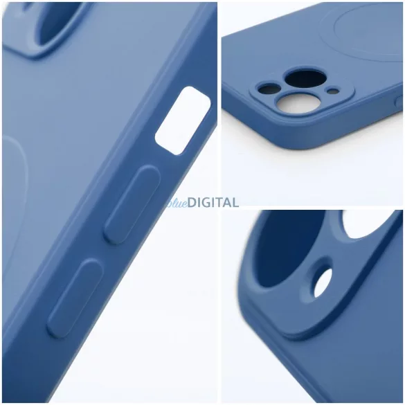 HUSĂ! - SILICONE MAG COVER caz compatibil cu MagSafe pentru XIAOMI Redmi 15C albastru