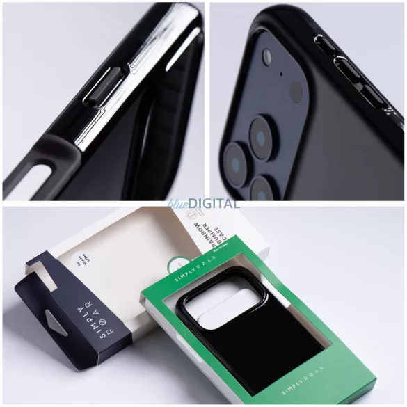 HUSĂ! - Carcasă ROAR RAINBOW BUMPER compatibilă cu MagSafe pentru IPHONE 15 Pro negru