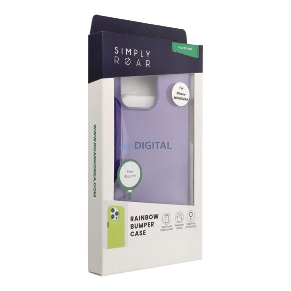 HUSĂ! - Carcasă ROAR RAINBOW BUMPER compatibilă cu MagSafe pentru IPHONE 16 Pro Max violet