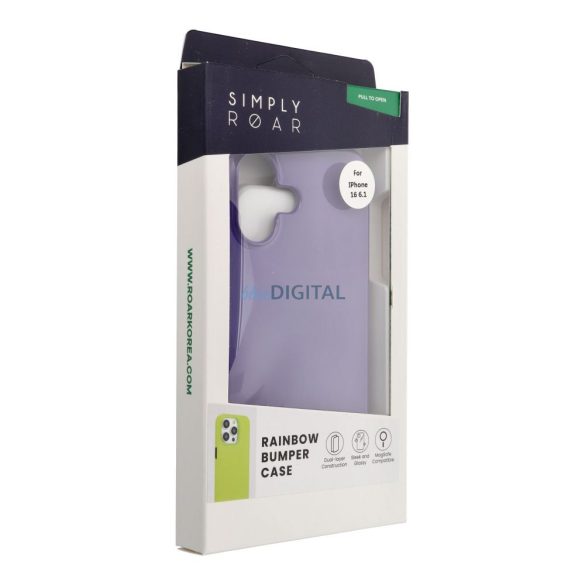 HUSĂ! - Carcasă ROAR RAINBOW BUMPER compatibilă cu MagSafe pentru IPHONE 16 violet IPHONE
