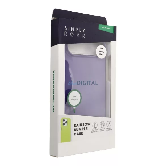 HUSĂ! - Carcasă ROAR RAINBOW BUMPER compatibilă MagSafe pentru IPHONE 17 Air violet