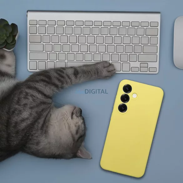 HUSĂ! - Carcasă SILICON 2mm Motorola Moto G56 - galben lămâie