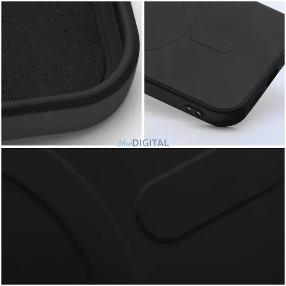 HUSĂ! - SILICONE MAG COVER caz compatibil cu MagSafe pentru XIAOMI Redmi 15 4G negru