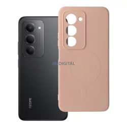   HUSĂ! - SILICONE MAG COVER caz compatibil cu MagSafe pentru XIAOMI Redmi 15 4G roz